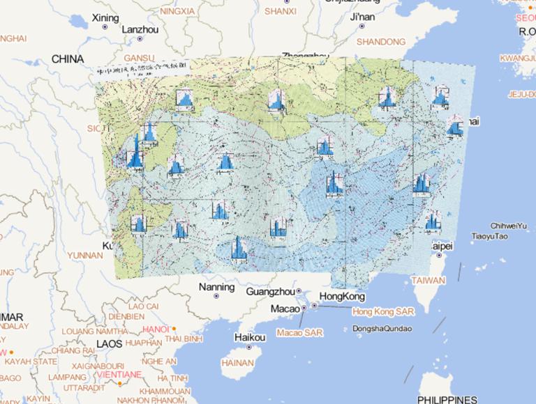 Online map of comprehensive climate in central and Eastern China