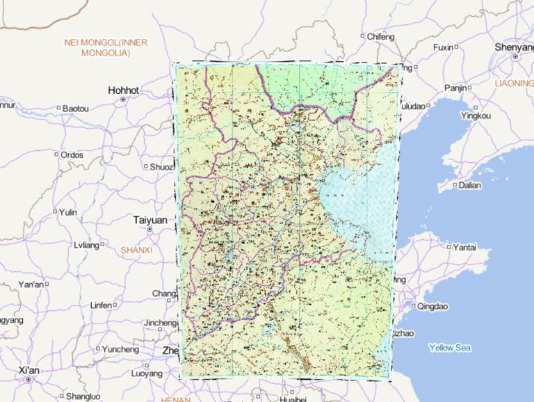 The Historical Map of  each country in Hebei Provinces during the Sui Dynasty inChina