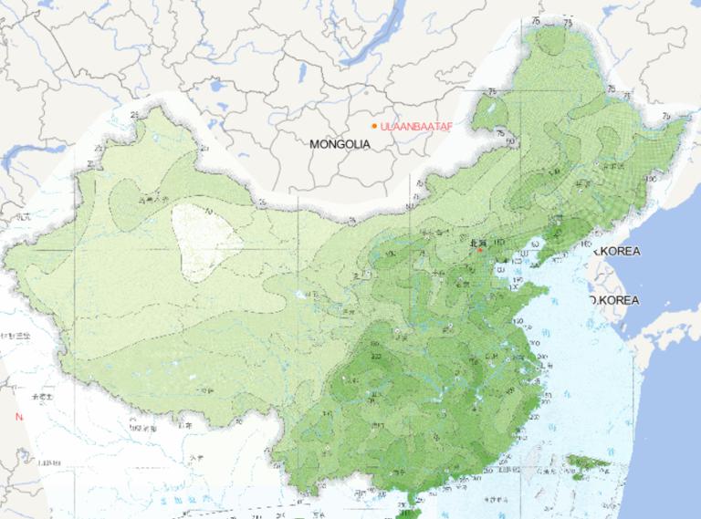 Online map of August extreme daily rainfall distribution in China