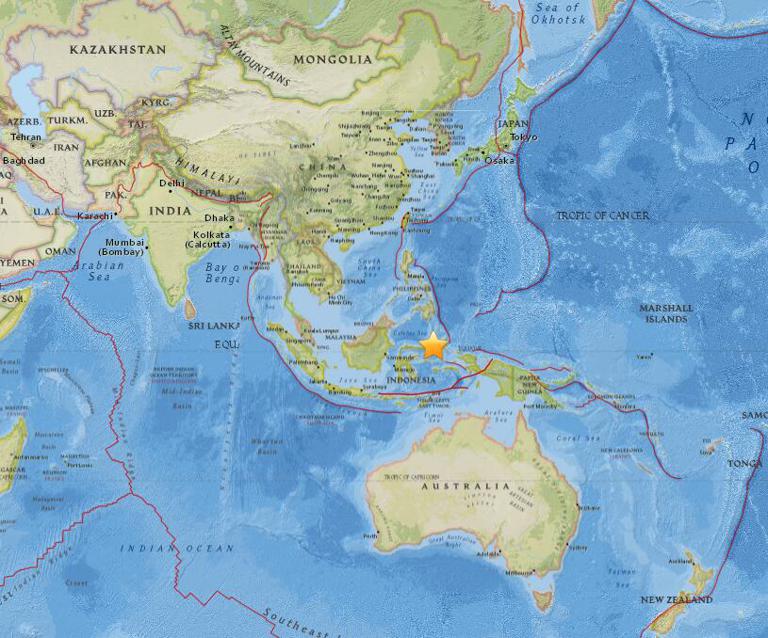 May 10, 2018 Earthquake Information of 113km ESE of Bitung, Indonesia