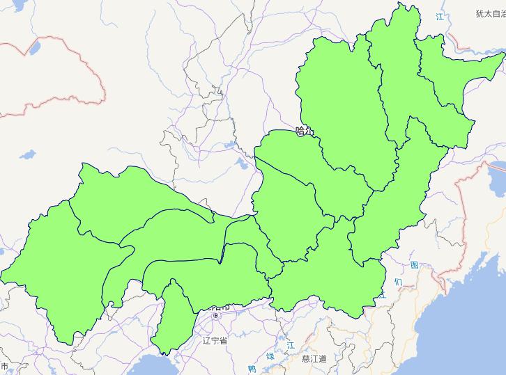 Online map of the 3rd grade of basin boundary in Songliao basin