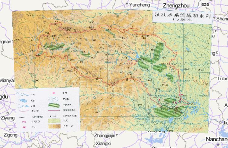 Map of Hanjiang River