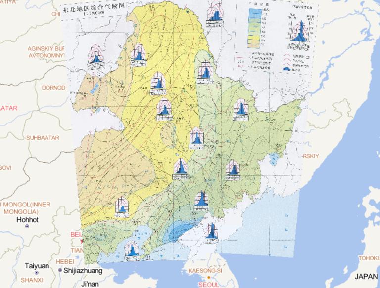 Online Map of  Comprehensive Climate in Northeast China