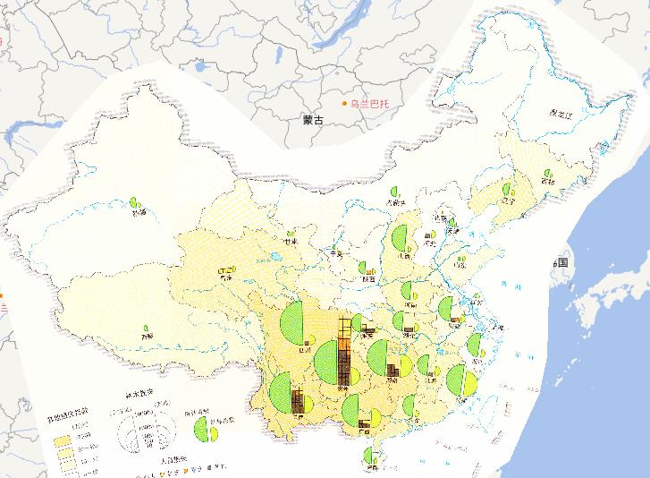 China forest, personnel and other losses online map(2010)