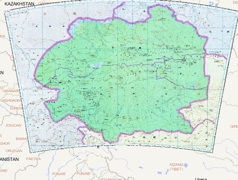 Historical map of Ili Baliq in Ming dynasty