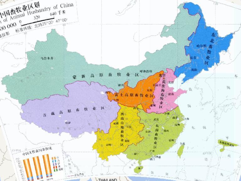 China animal husbandry regionalization map (1:3200 million)