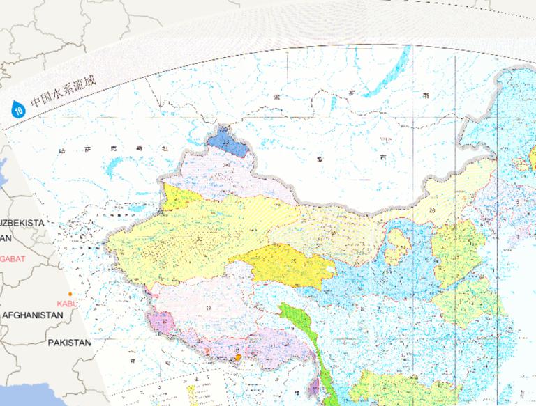 Online map of China River Basin