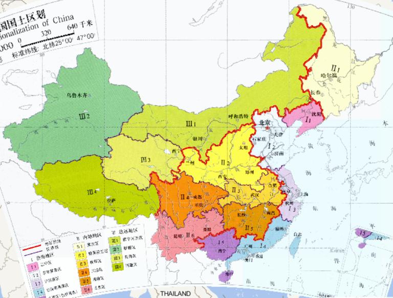 Online map of territorial zoning in China (1: 32 million)