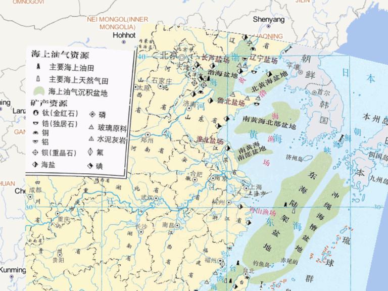 Online map of China's marine resources