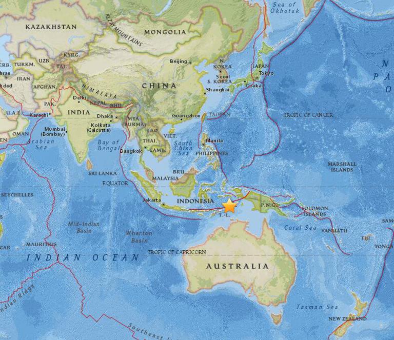 May 11, 2018 Earthquake Information of 221km NW of Saumlaki, Indonesia