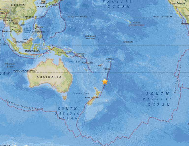 September 18, 2017 Earthquake Information of Raoul Island, New Zealand