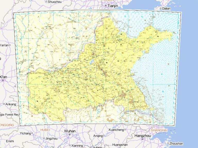 The historical map of  each country in southern Shandong during the Qin Dynasty in China