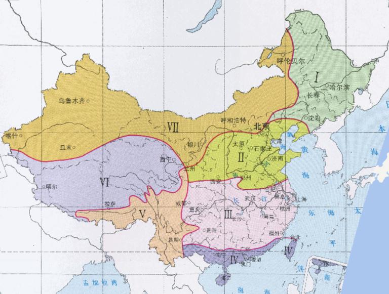 Map of climate division in China (Zhang Baokun,1: 50 million)