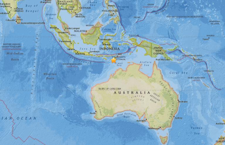 October 9, 2017 Earthquake Information of Kupang, Indonesia,