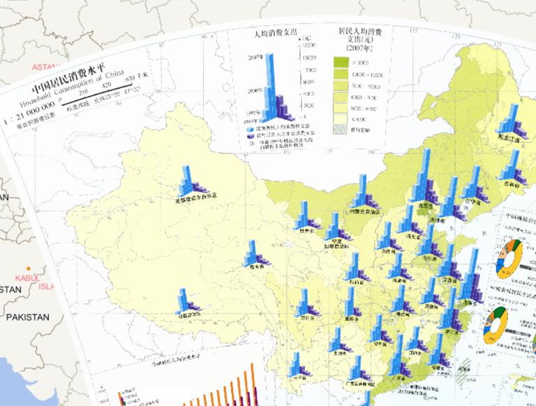 Online Map of Chinese Residents' Consumption Level