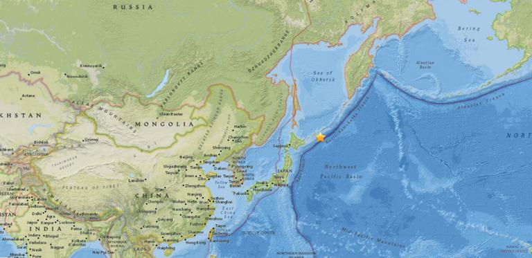 January 30, 2018 Earthquake Information of  143km SE of Kuril'sk, Russia