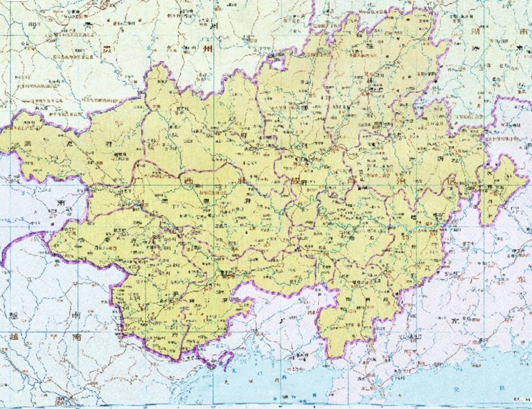 The Historical Maps of Guangxi in the Qing Dynasty of China