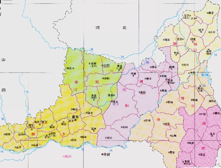 Administrative Division of the Chinese Plain Province (1949-1951) Historical Map